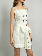 Maelys Strappy Button Mini Dress Flowering Girl