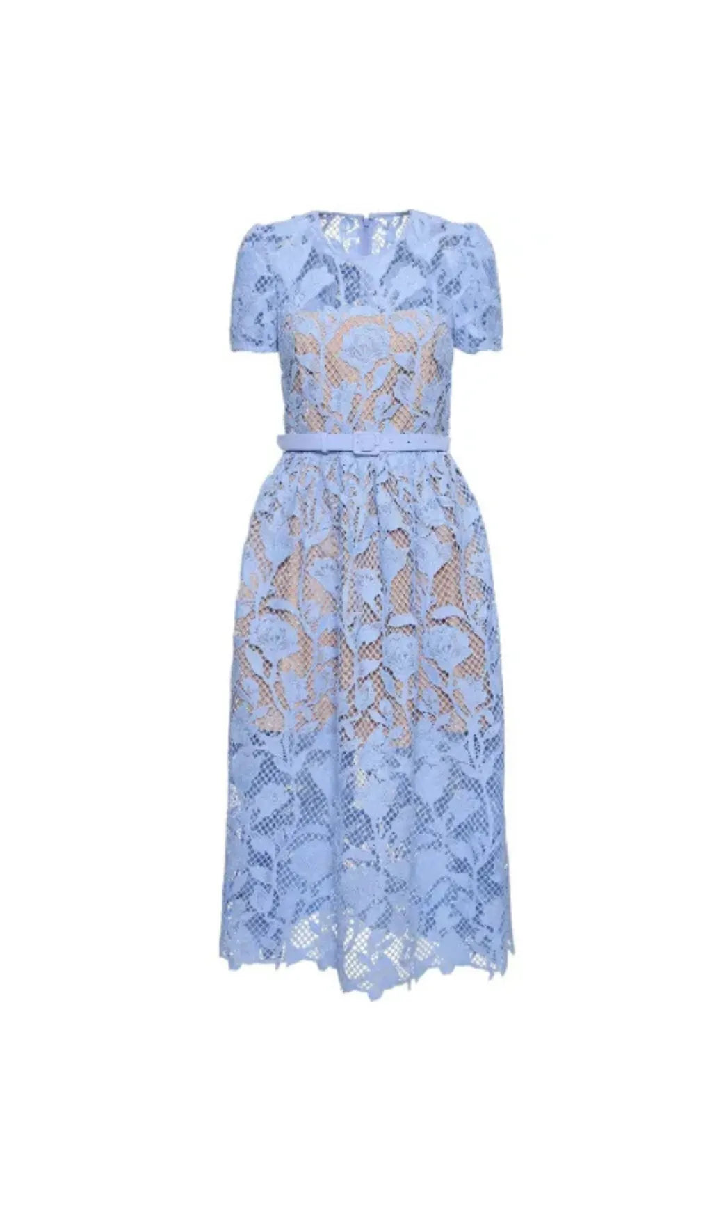 BLUE LILY LACE MIDI DRESS Flowering Girl