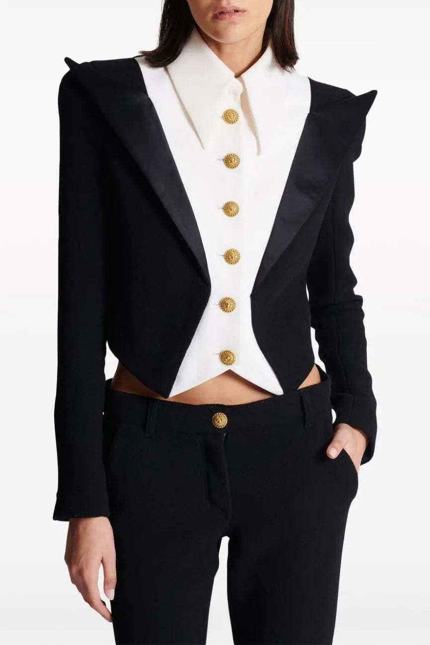 Nerissa Spencer Buttoned Crop Jacket Flowering Girl