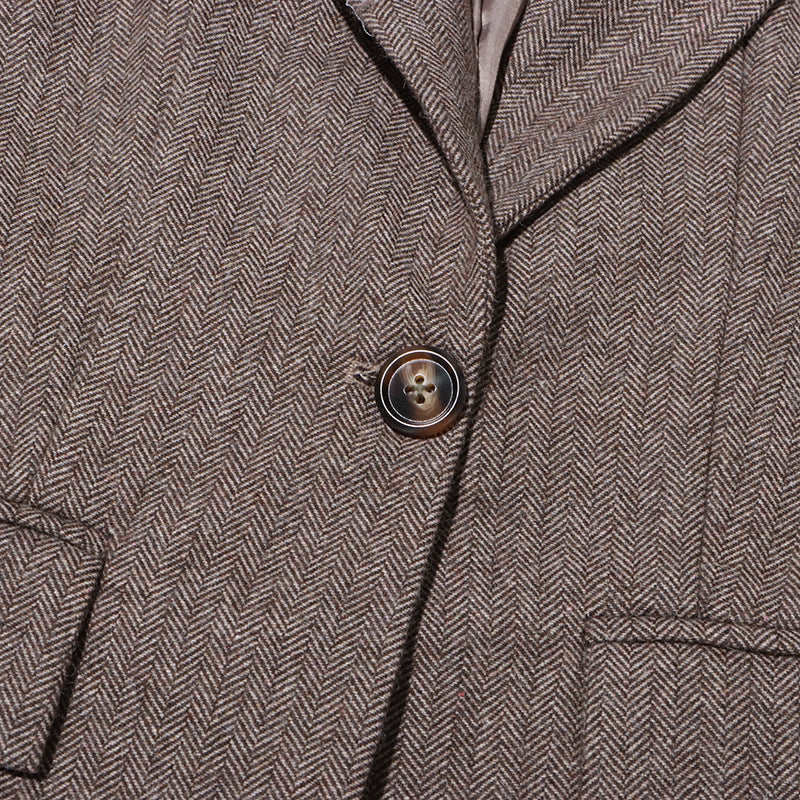 Sada Flower Blazer - Brown Flowering Girl