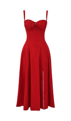 Red Rose Bustier Sundress Flowering Girl