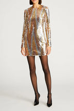 Chevron Sequin Mini Dress Flowering Girl