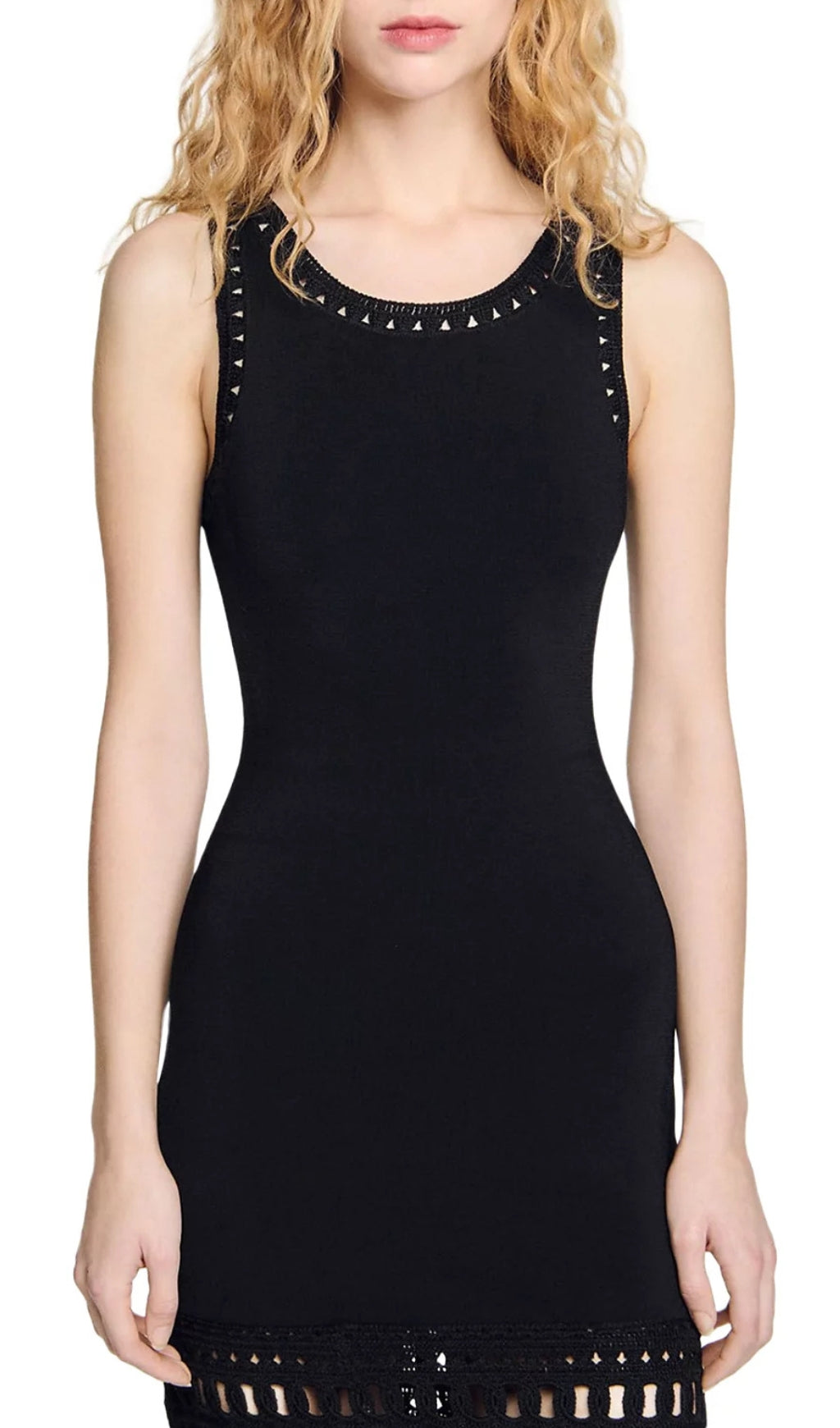 Fringed Knit Dress Flowering Girl