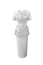 trista Flower Two-Piece Set in white Flowering Girl