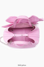 Floral PU Leather Handbag Flowering Girl