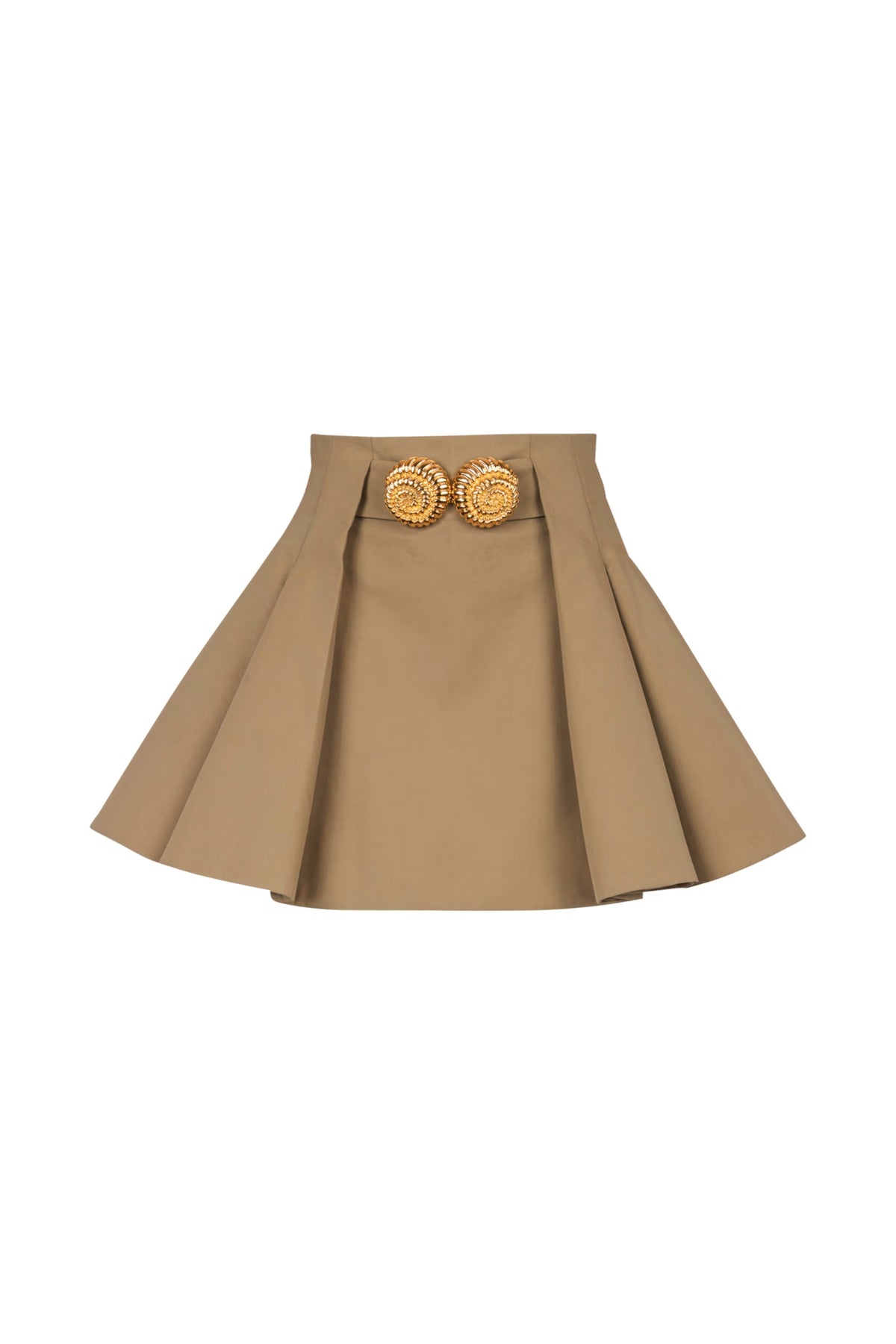 Flared Pleated Grain De Poudre Skirt Flowering Girl