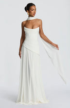Patricia Maxi Dress - Ivory Flowering Girl