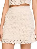 Short Beaded Crochet Skirt Flowering Girl