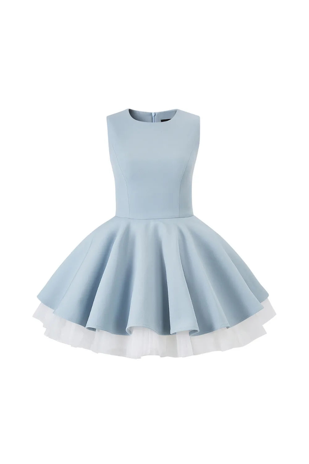 carol mesh stitching sleeveless tutu dress in blue Flowering Girl