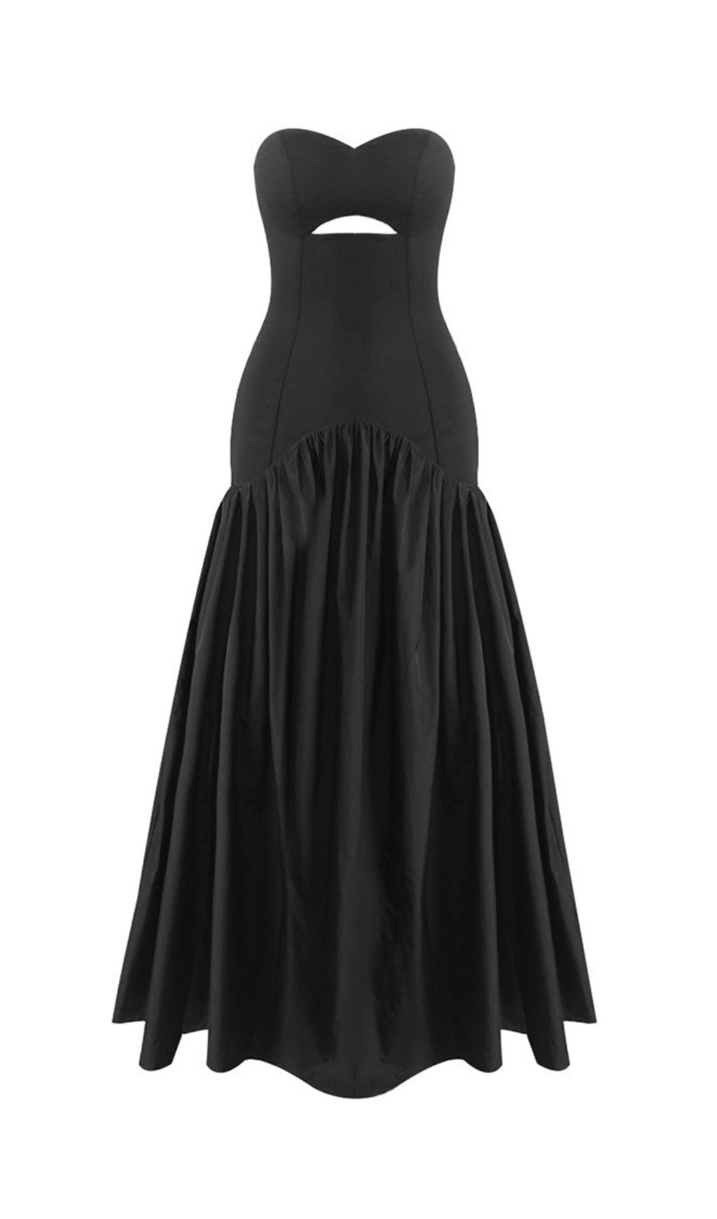 Kaliana Black Strapless Maxi Dress Flowering Girl