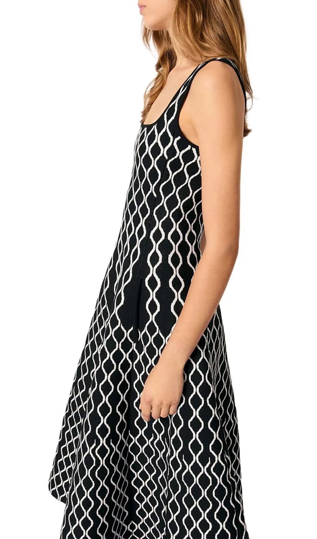 Jacquard Knit Midi Dress Flowering Girl