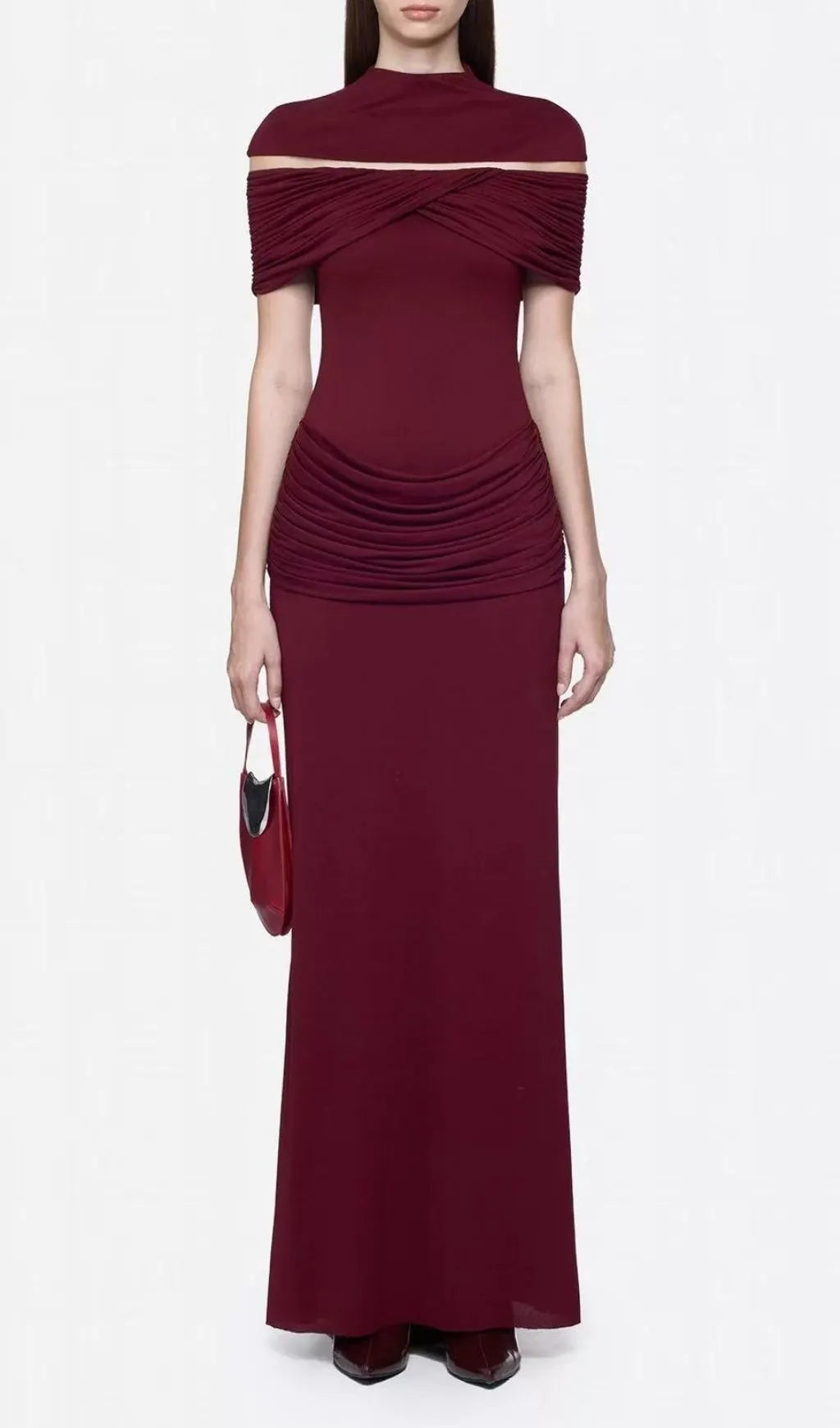 Karima Ruched Maxi Dress Flowering Girl