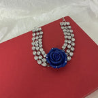 Avni Crystal Rose Necklace Flowering Girl