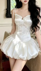 Ligeia White Corset Mini Dress Flowering Girl