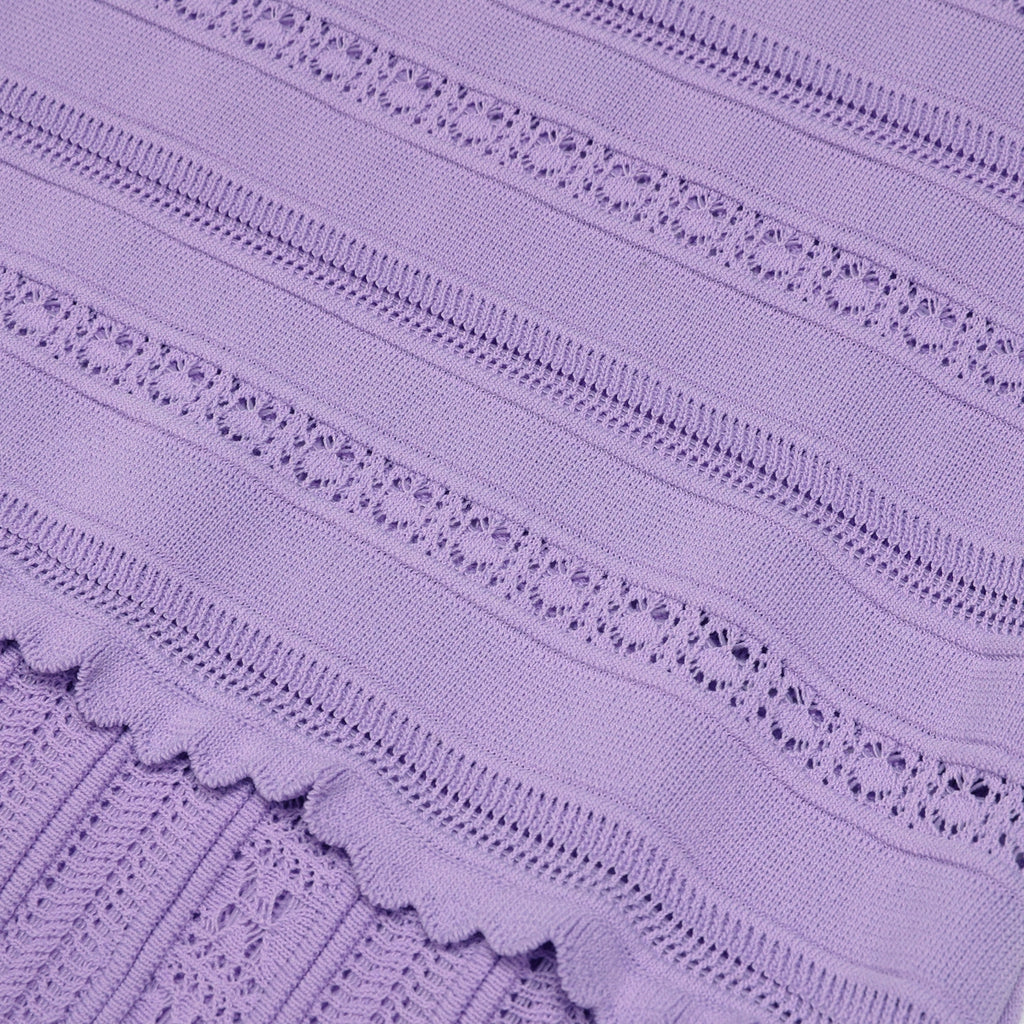 Kinsey Purple Knit Cardigan & Dress Set Flowering Girl