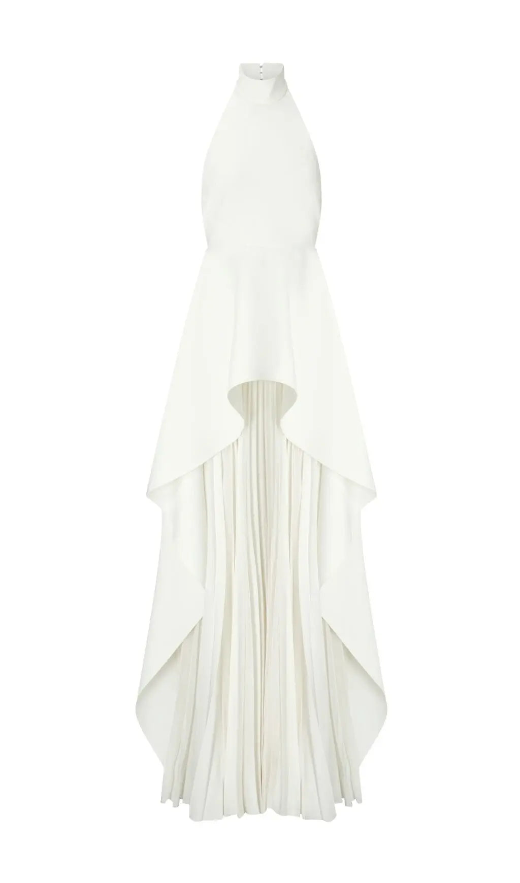 Bandage Halter Irregular Maxi Dress In White Flowering Girl