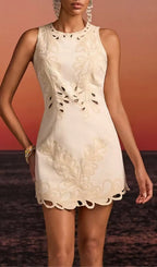 Delrix Sleeveless Cutout Mini Dress Flowering Girl