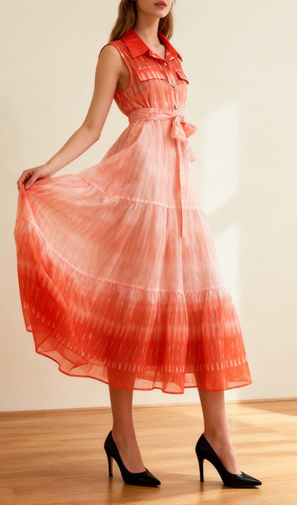 Isi Sleeveless Midi Dress Flowering Girl