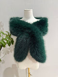 Micha Faux Mink Shawl Flowering Girl