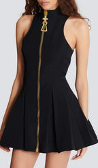 Idola Black Sleeveless Mini Dress Flowering Girl