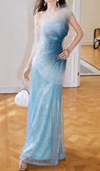 Haidar Strapless Sequin Maxi Dress Flowering Girl