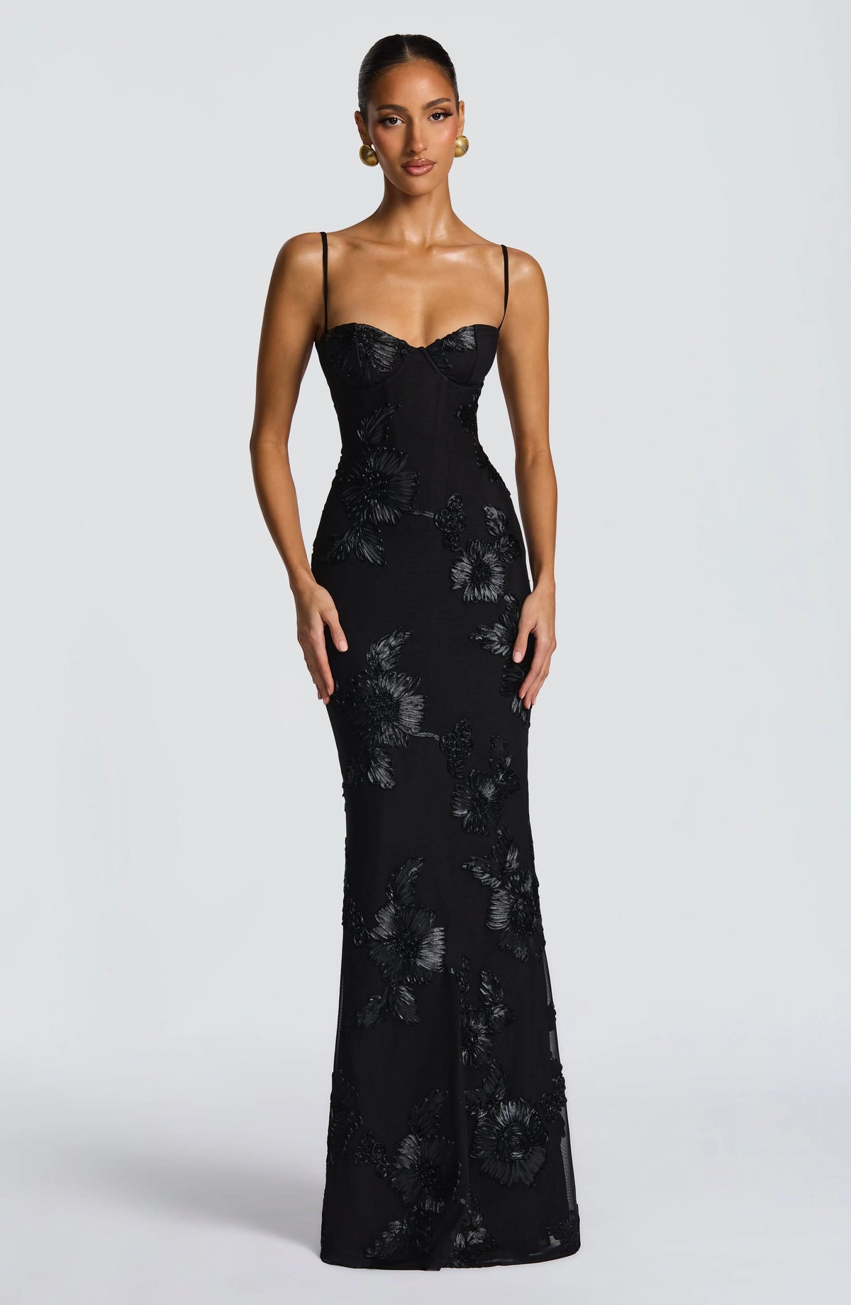 Nefertiti Maxi Dress - Black Flowering Girl