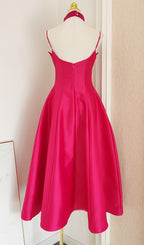 Carminda Rose Red Patchwork Midi Dress Flowering Girl