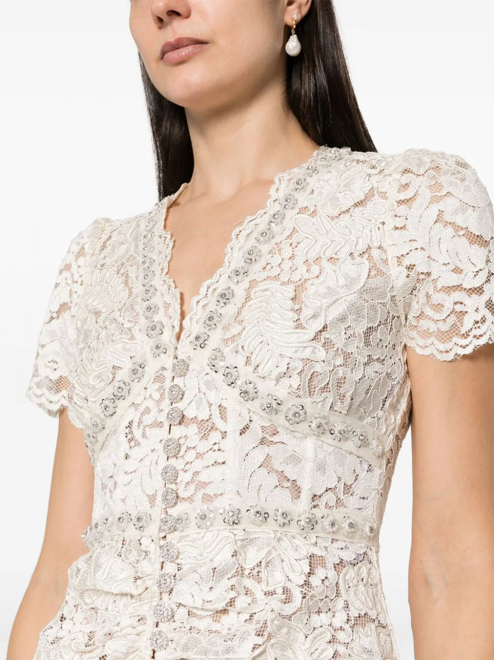 FLORAL LACE MIDI DRESS Flowering Girl
