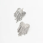 Heart Tassel Earrings Flowering Girl