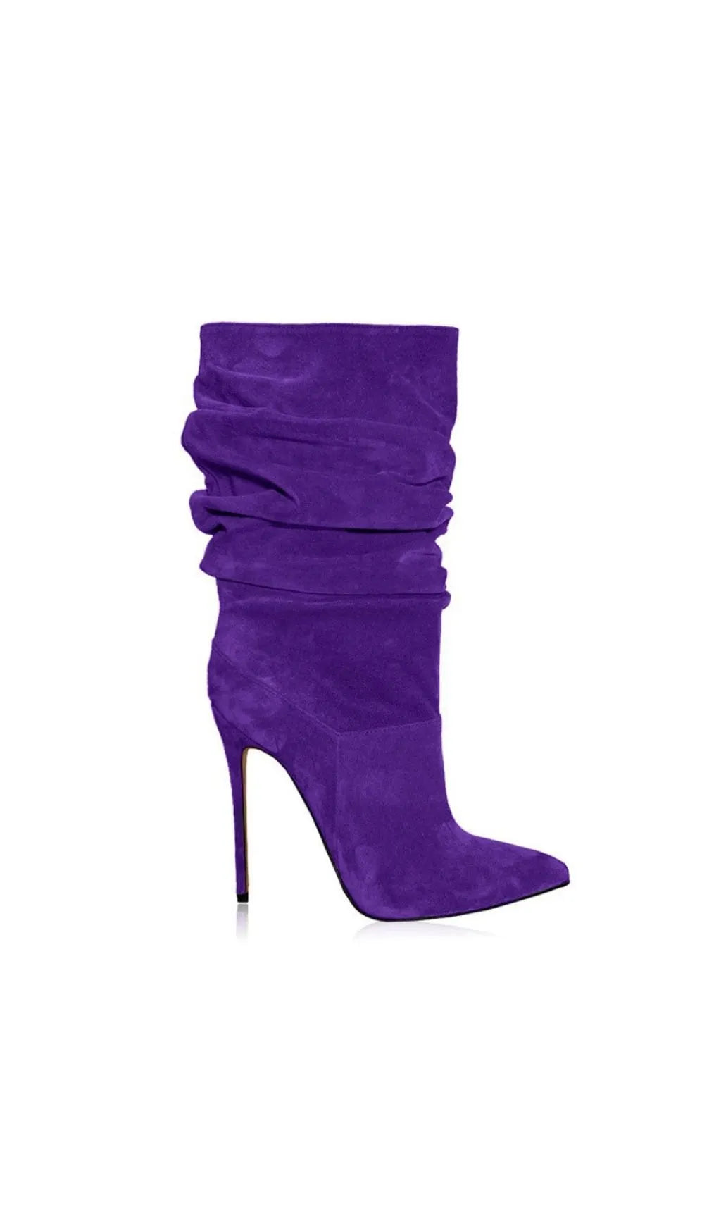 Katalin Purple High Heel Boots Flowering Girl