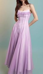 Fala Purple Strappy Maxi Dress Flowering Girl
