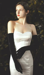 Black Velvet Gloves Flowering Girl