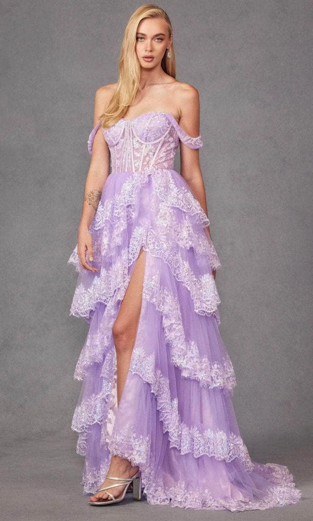 Juliet Dresses - Sequin Lace Sweetheart Prom Gown Flowering Girl