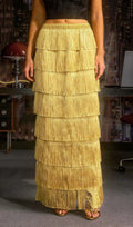 Norylin Fringe Tiered Skirt Flowering Girl