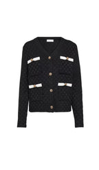 BLACK WEAVE CARDIGAN Flowering Girl