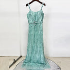 Nail Bead Sequin Mesh Dress Flowering Girl