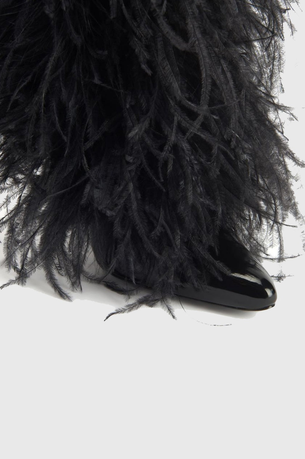 Danica Feather Knee-high Boots - Black Flowering Girl
