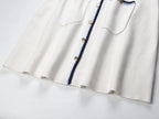 Rirsalino Contrast Trim Button Front Dress Flowering Girl