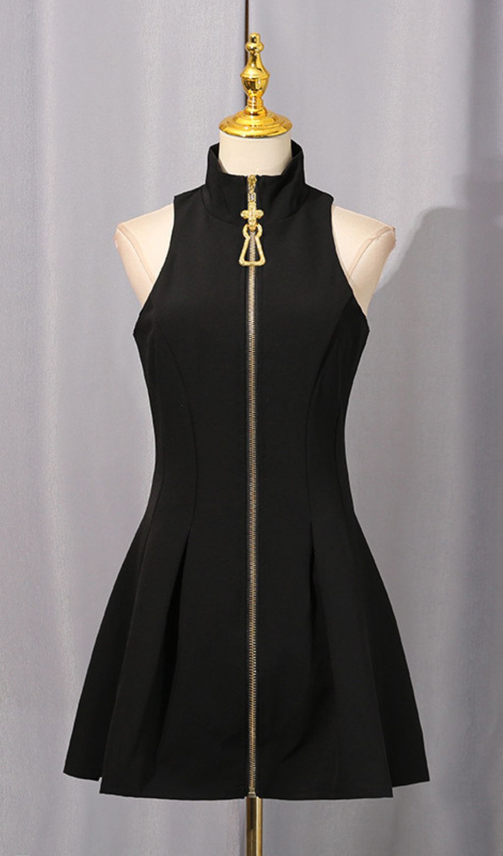 Idola Black Sleeveless Mini Dress Flowering Girl