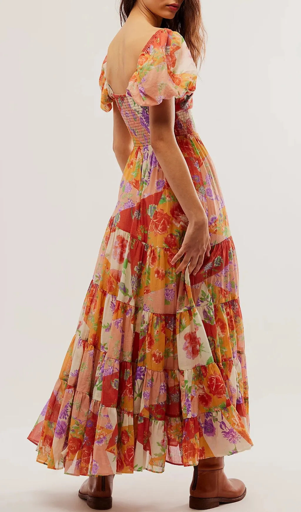 Asencion Floral Printed Maxi Dress Flowering Girl