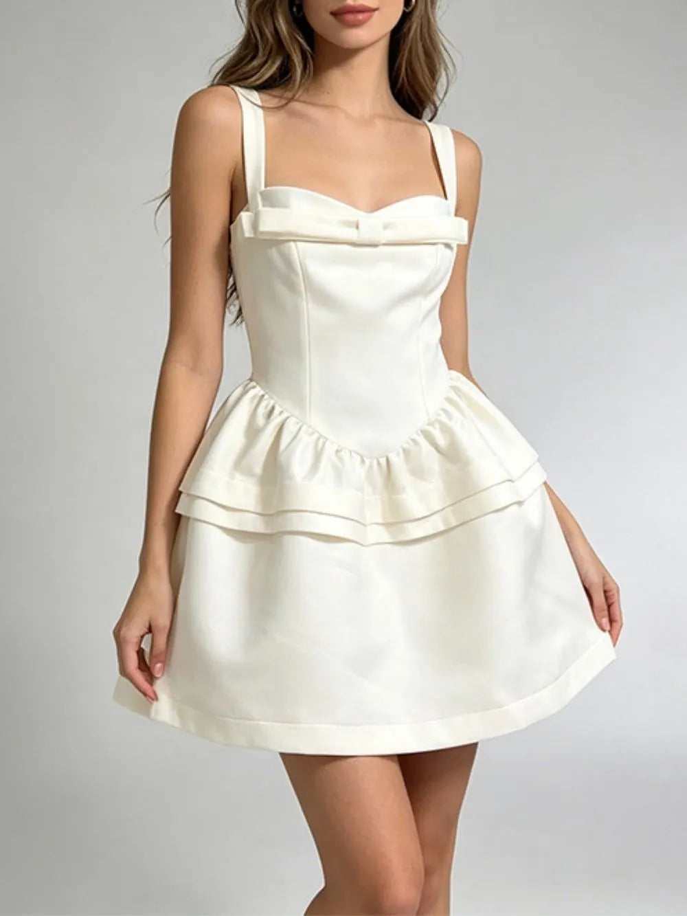 Maegan Bow Mini Dress Flowering Girl