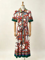 Marixa Printed Midi Dress Flowering Girl