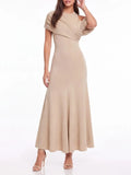 Norvia Ruched Mermaid Maxi Dress Flowering Girl