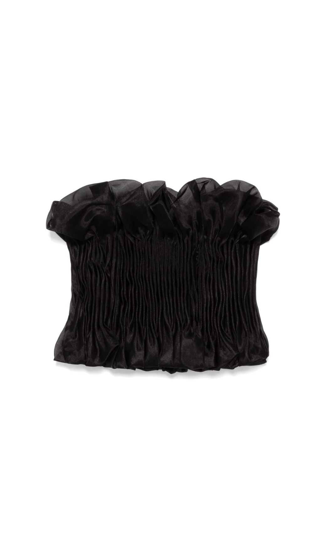 Print Ruffle Trim Top In Black Flowering Girl