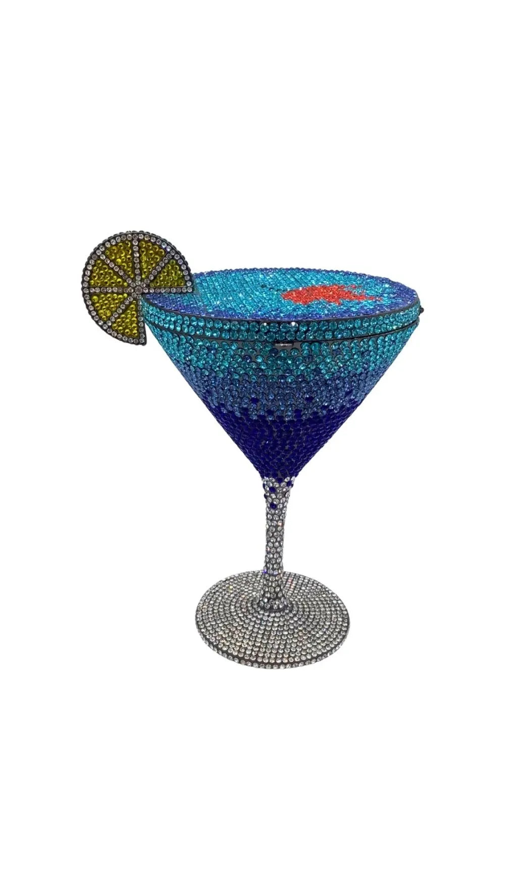 Garin Blue Rhinestone Goblet Bag Flowering Girl