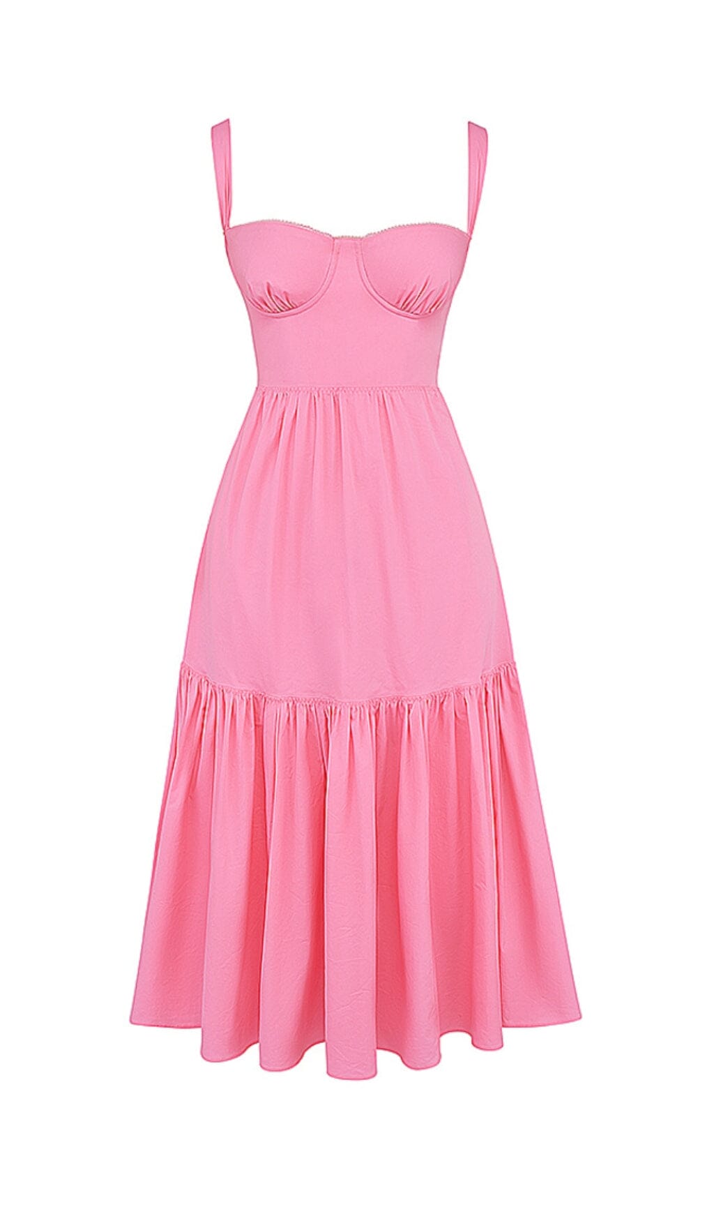 French Pink Midi Sundress Flowering Girl
