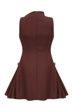 Asymmetrical Flared Mini Dress Flowering Girl