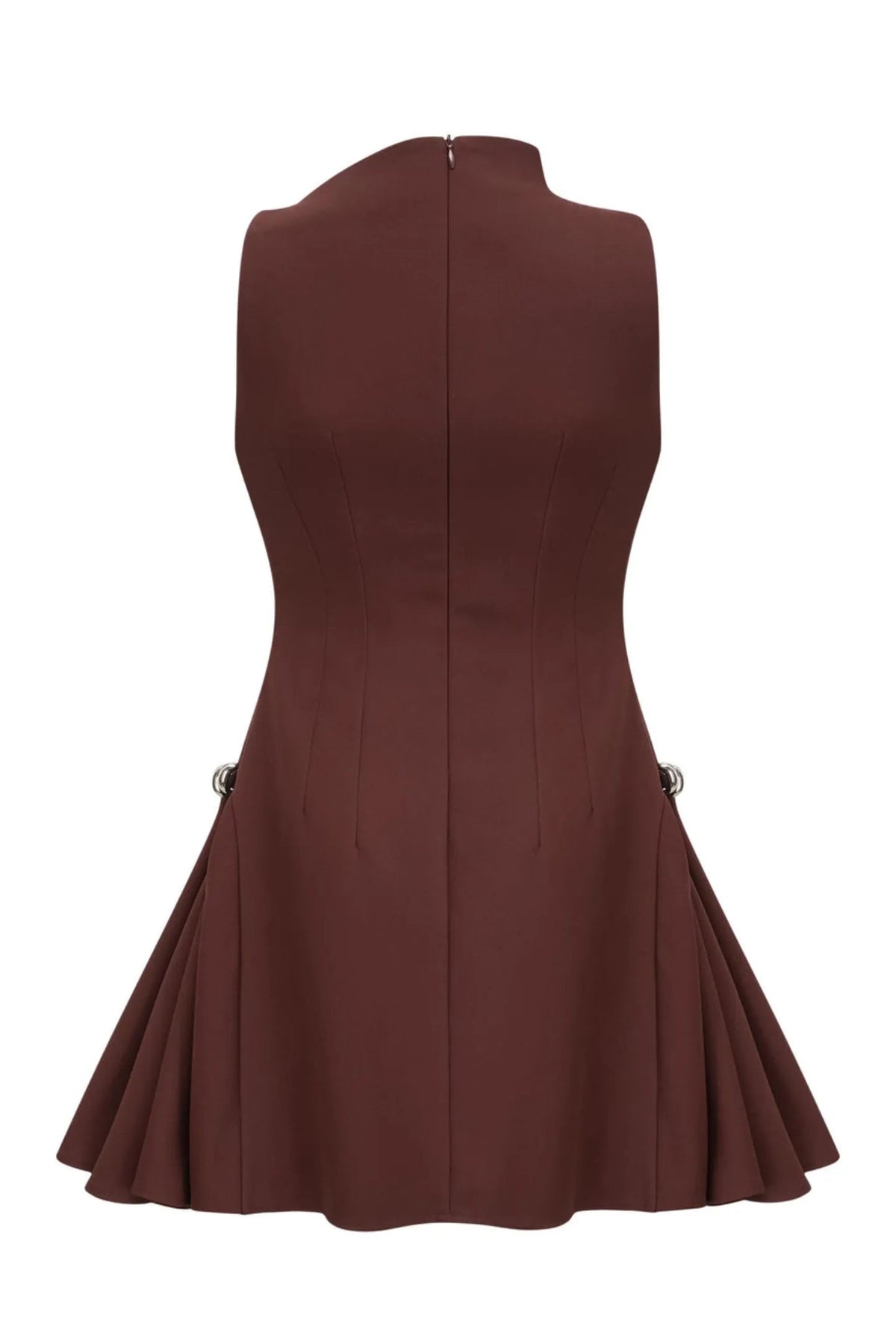 Asymmetrical Flared Mini Dress Flowering Girl