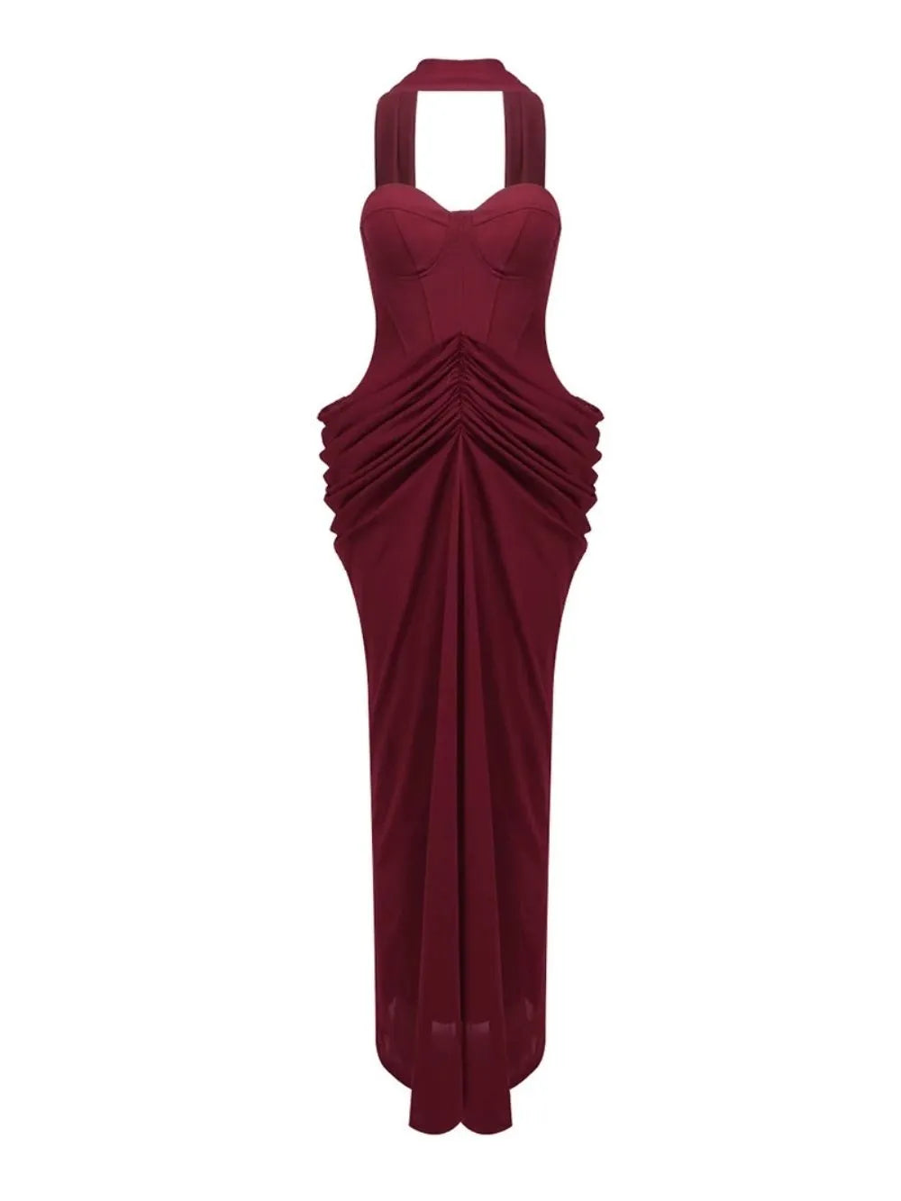 Masami Strapless Ruched Maxi Dress Flowering Girl