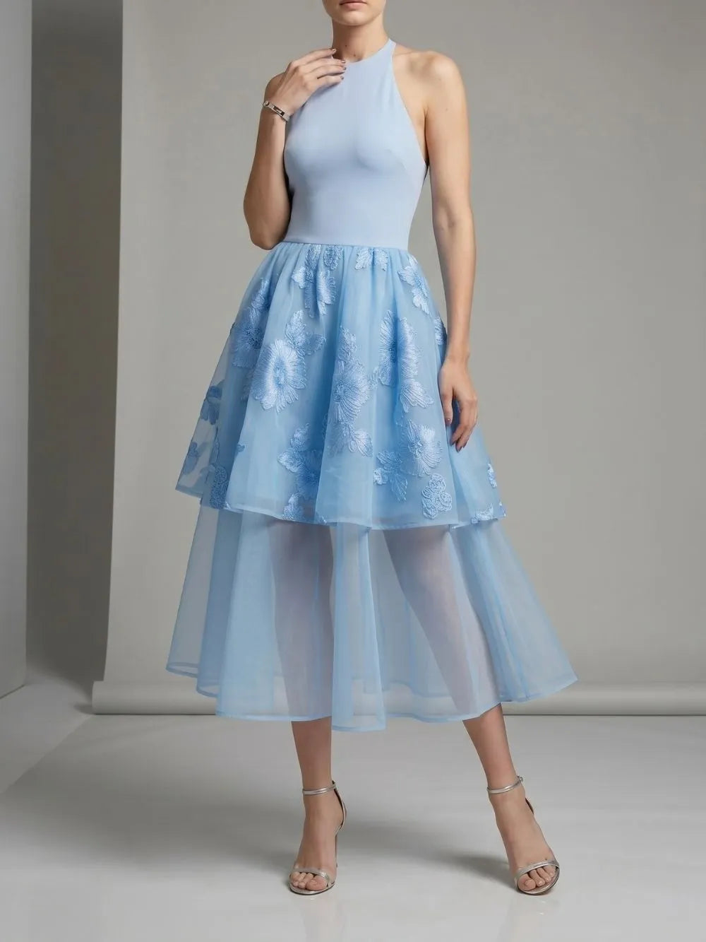 Maik Halter Flower Midi Dress Flowering Girl